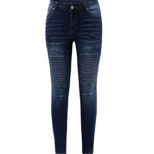 THUNDER STAR Womens Stretch Skinny Jeans Mid Rise Slim Denim Jeggings